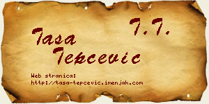 Tasa Tepčević vizit kartica